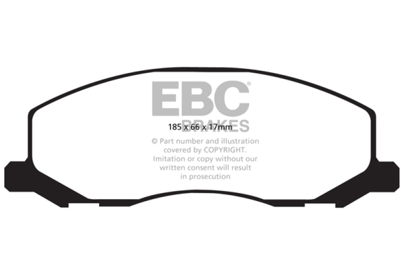 EBC 10-11 Saab 9-5 2.0 Turbo (13.3 inch front rotor) Yellowstuff Front Brake Pads