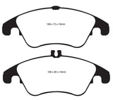 EBC 12+ Mercedes-Benz C250 Coupe 1.8 Turbo Sport Edition Greenstuff Front Brake Pads