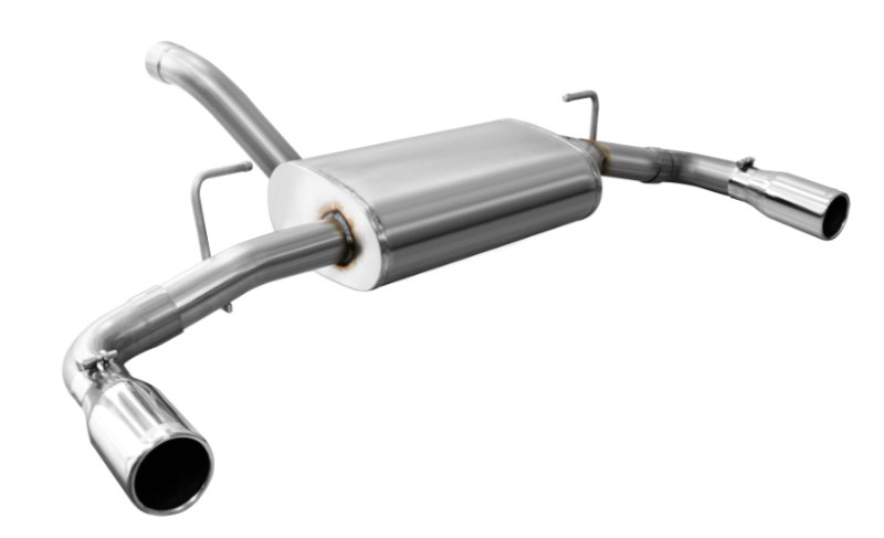Corsa 2018-2025 Jeep Wrangler JL 2.5in Dual Rear Exit Polished Tips Touring Axle-Back Exhaust