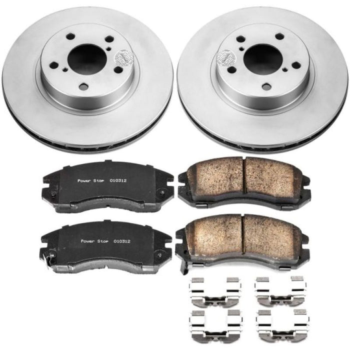 Power Stop 93-96 Subaru Impreza Front Z17 Evolution Geomet Coated Brake Kit