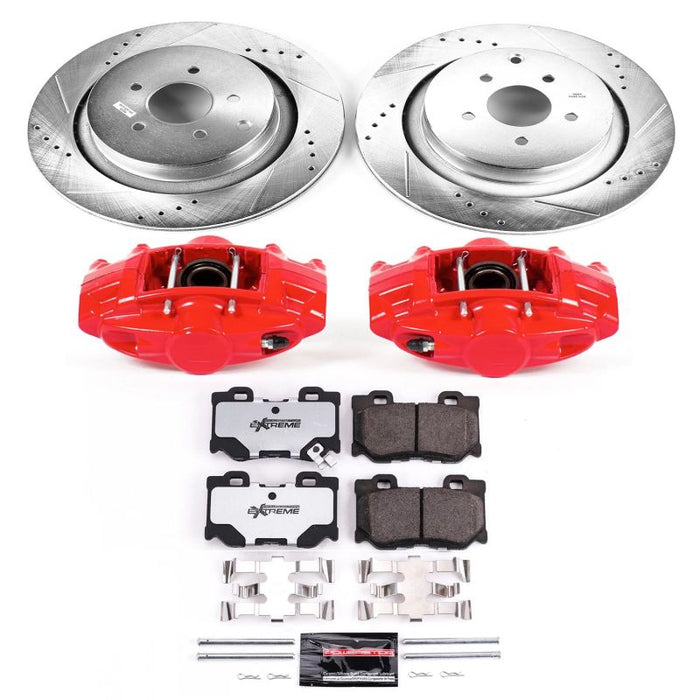 Power Stop 09-13 Infiniti FX50 Rear Z26 Street Warrior Brake Kit w/Calipers