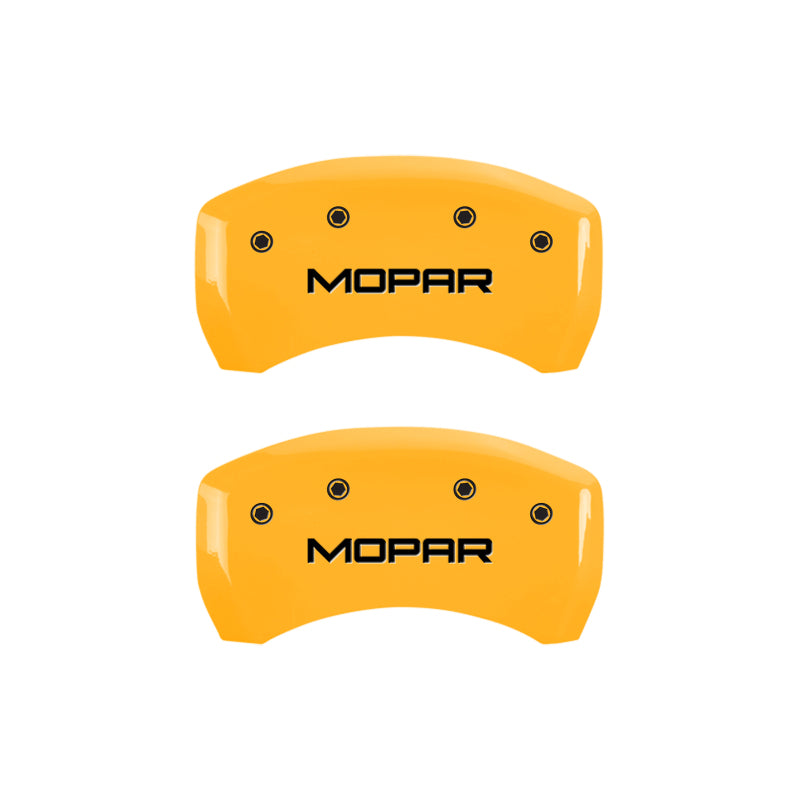 MGP 4 Caliper Covers Engraved Front & Rear Mopar Yellow Finish Black Char 2004 Chrysler Crossfire