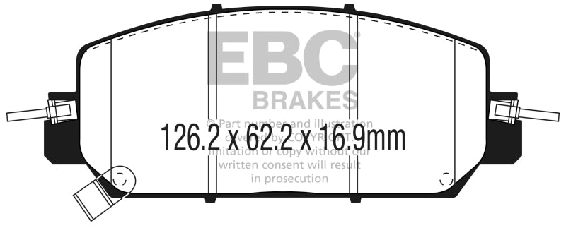 EBC 2017+ Honda CR-V 1.5L Turbo Yellowstuff Front Brake Pads