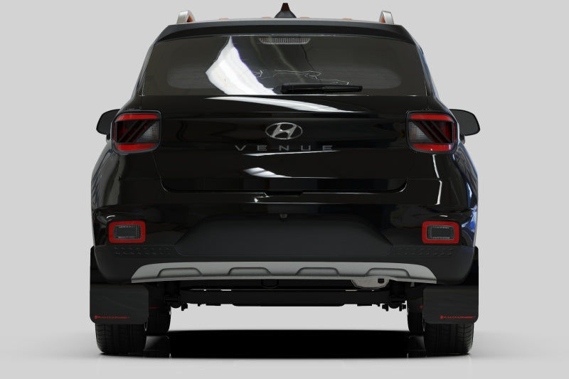 Rally Armor 20-24 Hyundai Venue Black Mud Flap Red Logo