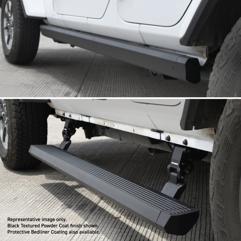 Go Rhino 18-23 Jeep Wrangler 4dr E-BOARD E1 Electric Running Board Kit - Bedliner Coating