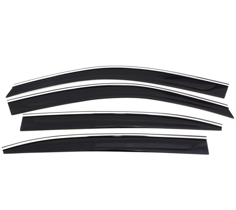 AVS 2018+ Toyota Camry Ventvisor Low Profile Deflectors 4pc - Smoke w/ Chrome Trim