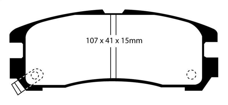 EBC 95-99 Chrysler Sebring Coupe 2.0 Redstuff Rear Brake Pads