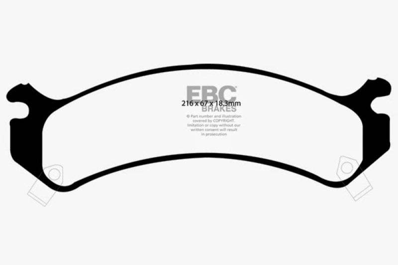 EBC 01-05 Cadillac Deville 4.6 HD Redstuff Front Brake Pads