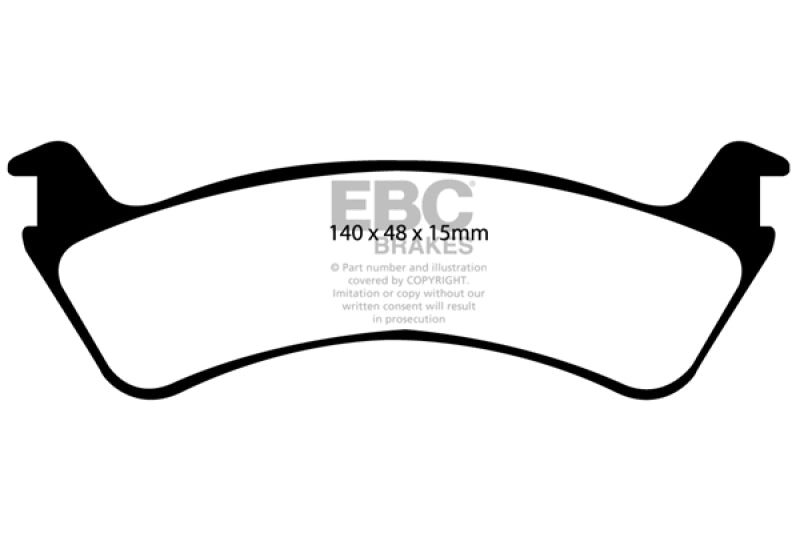 EBC 00-02 Ford Explorer Sport 4.0 2WD (Phenolic Pistons) Yellowstuff Rear Brake Pads