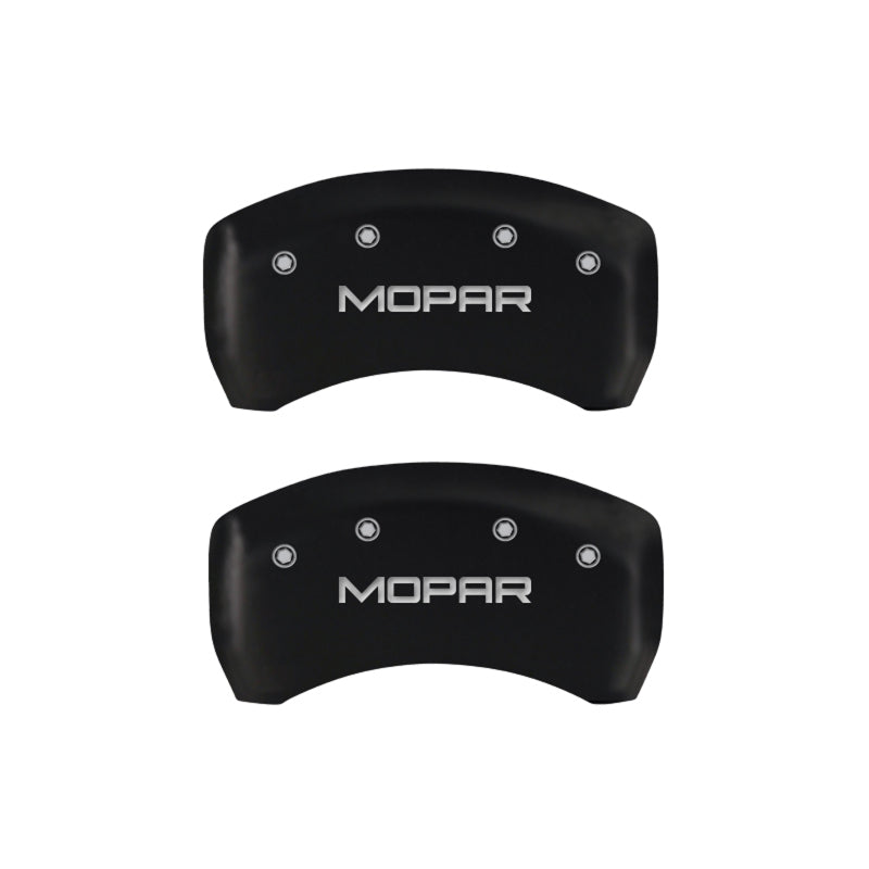 MGP 4 Caliper Covers Engraved Front & Rear MOPAR Red finish silver ch