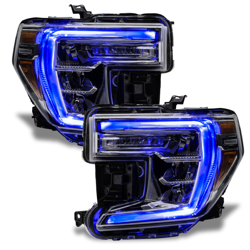 Oracle 19-21 GMC Sierra 1500 RGB+W Headlight DRL Upgrade Kit - ColorSHIFT w/o Cntrl