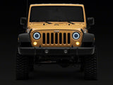 Raxiom 07-18 Jeep Wrangler JK Axial Series 7-In Dragon Eye LED Headlights- Blk Housing (Clear Lens)