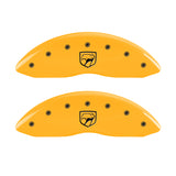 MGP 4 Caliper Covers Engraved Front Viper Rear Snake Yellow Finish Black Char 2002 Dodge Viper