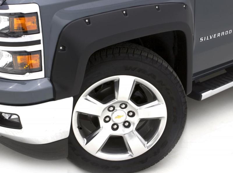 Lund 15-17 Chevy Silverado 2500 RX-Rivet Style Smooth Elite Series Fender Flares - Black (4 Pc.)