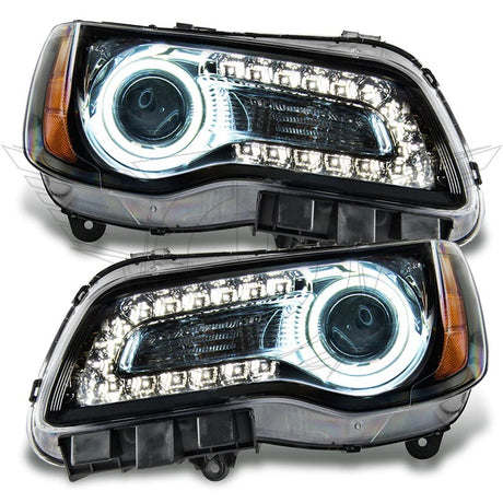Oracle 11-14 Chrysler 300C SMD HL - Black - NON HID - Orange
