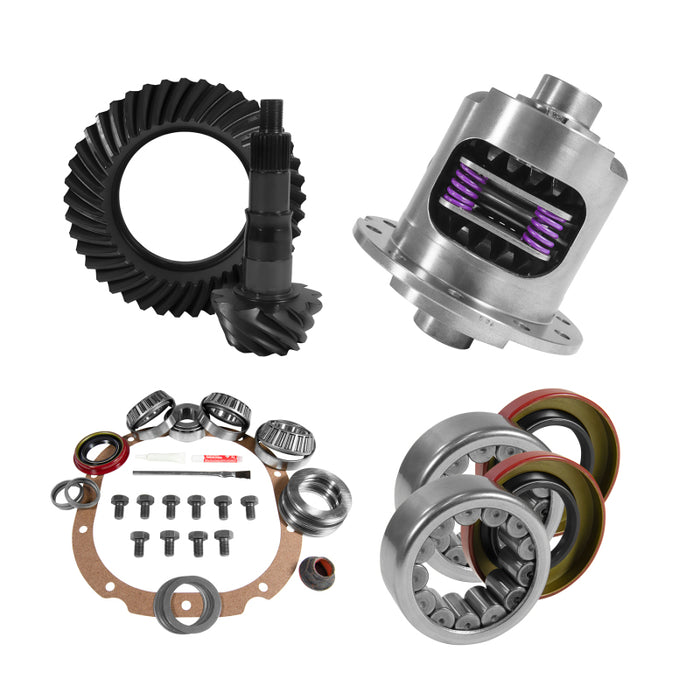 Yukon 8.8in Ford 4.11 Rear Ring & Pinion Install Kit 31 Spline Positraction 2.99in Axle Bearings