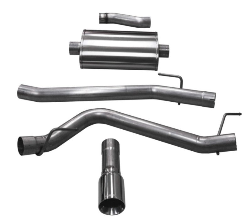 Corsa 2020 Jeep Gladiator JT 3.6L, Single Side Exit Cat-Back Exhaust w/ Single 4in Polished Tip