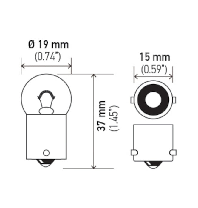 Hella Bulb 5008 12V 10W Ba15S B6 (2)