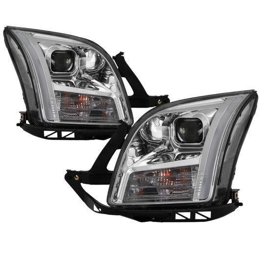 xTune 06-09 Ford Fusion Light Bar DRL Projector Headlights - Chrome (PRO-JH-FFU06-LB-C)