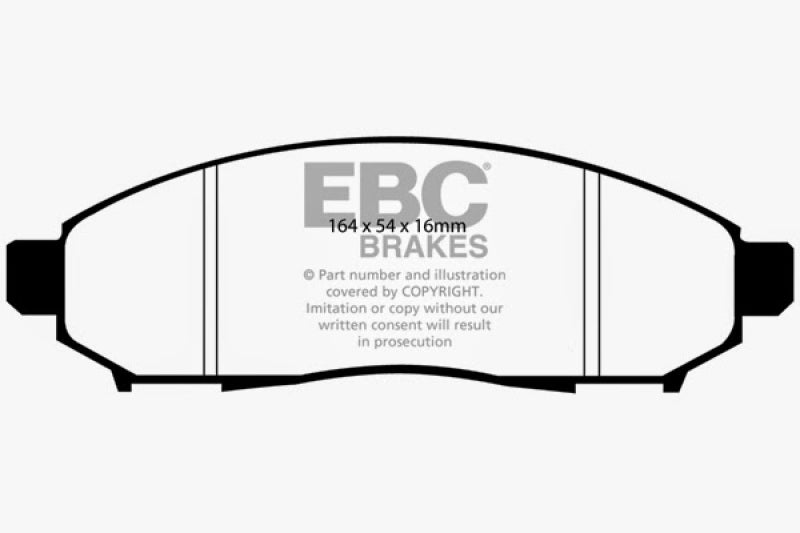 EBC 11+ Nissan Leaf Electric Greenstuff Front Brake Pads