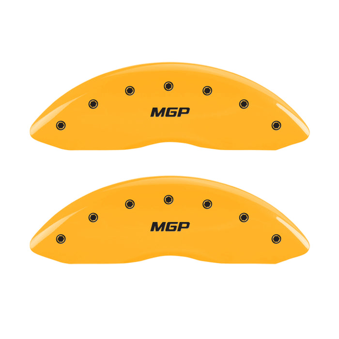 MGP 4 Caliper Covers Engraved Front & Rear No bolts/ST Yellow finish black ch