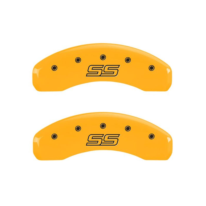 MGP 4 Caliper Covers Engraved Front & Rear Trailblazer SS Yellow Finish Black Char 2004 Chevy SSR