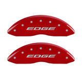 MGP 4 Caliper Covers Engraved Front & Rear EDGE/2015 Red finish silver ch