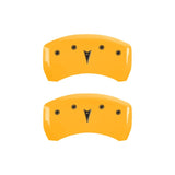 MGP 4 Caliper Covers Engraved Front Pontiac Rear Arrow Yellow Finish Blk Char 2009 Pontiac Solstice