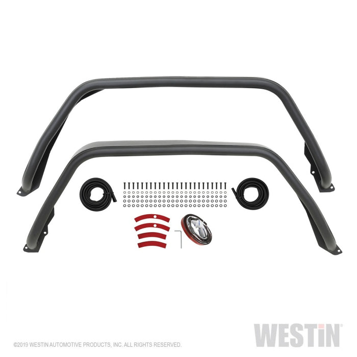 Westin 2020 Jeep Gladiator Tube Fenders - Rear - Textured Black