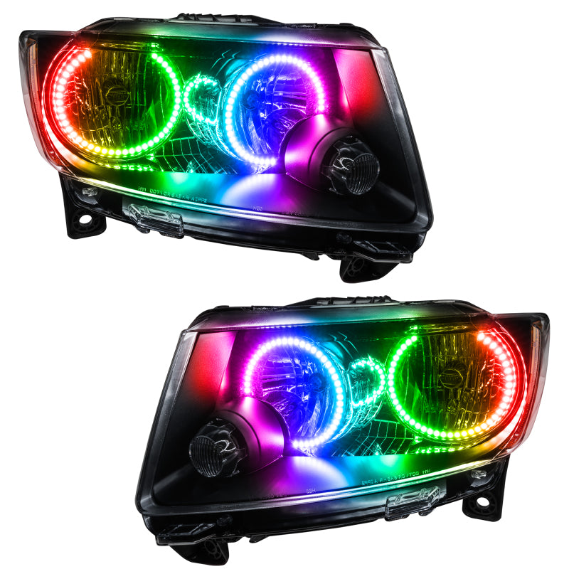 Oracle 11-13 Jeep Grand Cherokee SMD HL (Non-HID) - Chrome - ColorSHIFT w/ 2.0 Cntrl