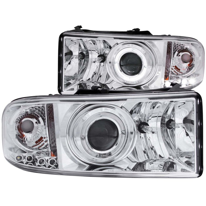 ANZO 1994-2001 Dodge Ram Projector Headlights w/ Halo Chrome