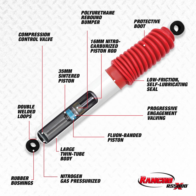 Rancho 97-04 Dodge Dakota Rear RS5000X Shock