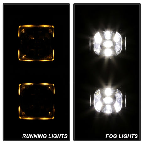 Spyder Dodge Ram 2013-2018 1500 Only Full LED Fog Lights W/Bracket and Universal Switch- Clear