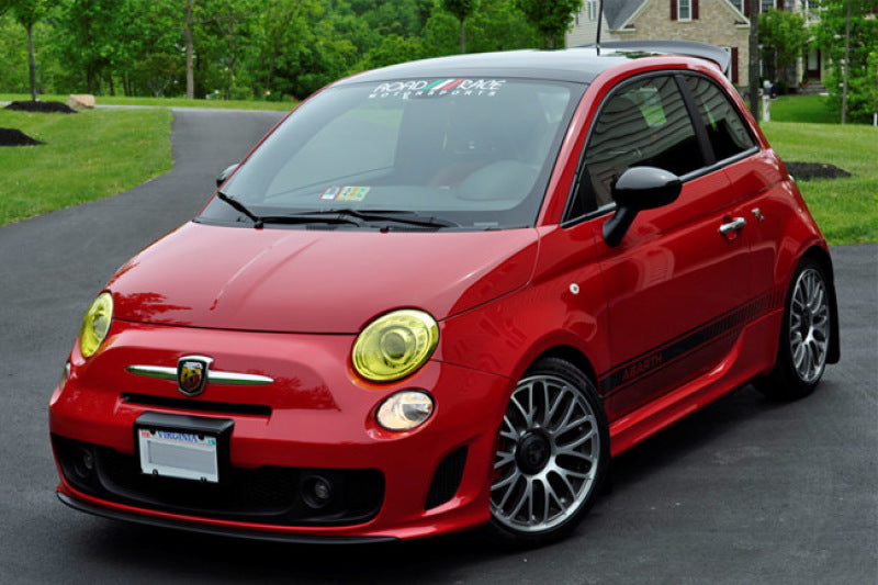 Rally Armor 12-18 Fiat 500 (Pop/Sport/Lounge/Abarth) Black UR Mud Flap w/ Red Logo