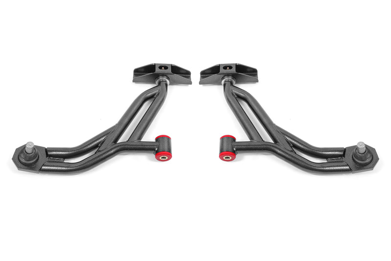 BMR 10-14 Ford Mustang / Shelby GT500 Non-Adj. Lower A-Arms (Poly/Delrin) - Black Hammertone BMR Suspension