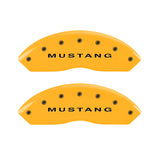 MGP 4 Caliper Covers Engraved Front Mustang Rear S197/GT Yellow Finish Black Char 2003 Ford Mustang