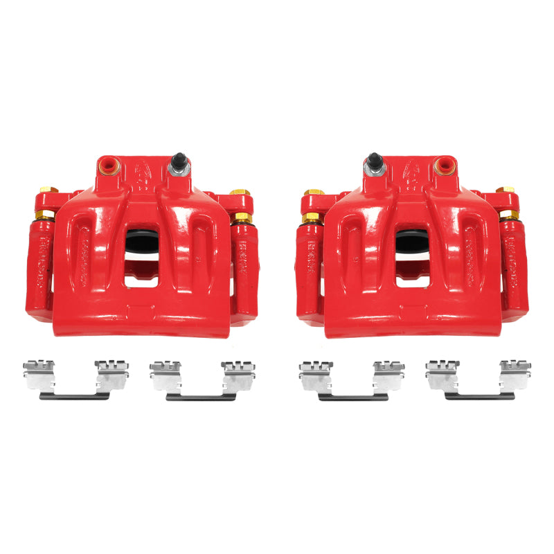 Power Stop 12-17 Chrysler 300 Front Red Calipers w/Brackets - Pair