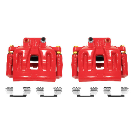 Power Stop 12-17 Chrysler 300 Front Red Calipers w/Brackets - Pair