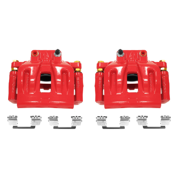 Power Stop 12-17 Chrysler 300 Front Red Calipers w/Brackets - Pair