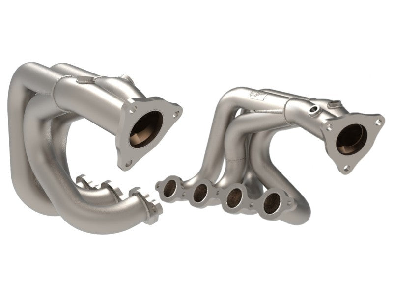 aFe Twisted 304SS Header 2020 Chevy Corvette (C8) 6.2L V8 - Titanium Ceramic Coated