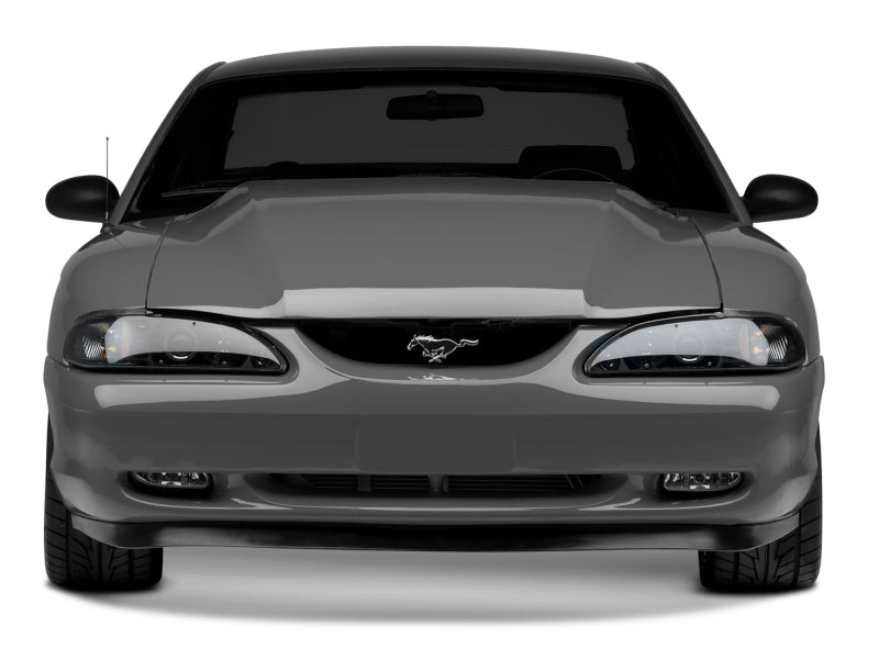 Raxiom 94-98 Ford Mustang LED Halo Projector Headlights- Black Housing (Smoked Lens)