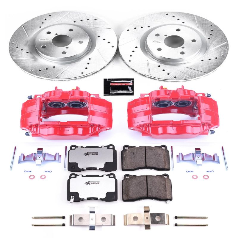 Power Stop 05-14 Subaru Impreza Front Z26 Street Warrior Brake Kit w/Calipers