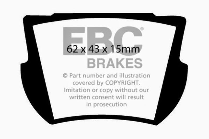 EBC 66-74 Lotus Elan 1.6 Greenstuff Rear Brake Pads