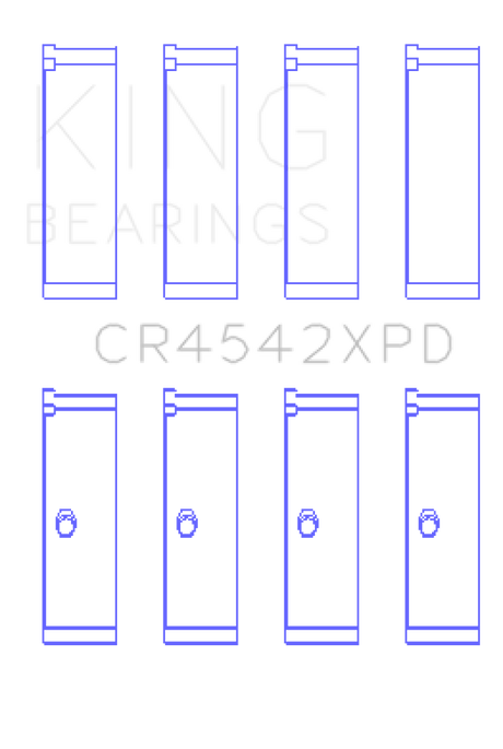 King Honda K-Series (except A3) 16v 2.0L/2.3L/2.4 XP Tri-Metal Performance Rod Bearing - Set of 4