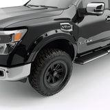 EGR 16+ Nissan Titan XD Bolt-On Look Color Match Fender Flares - Set - Black Metallic