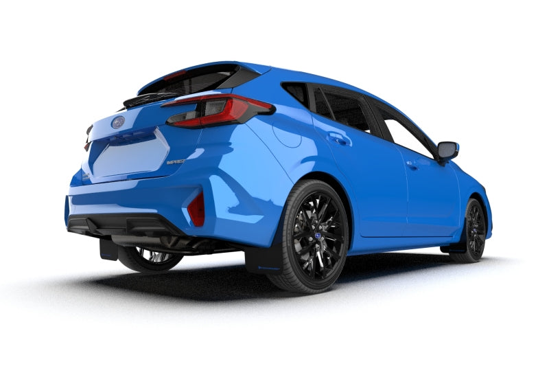 Rally Armor 24-25 Subaru Impreza Black UR Mud Flap w/ Light Blue Logo