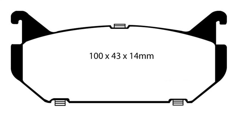 EBC 93-97 Ford Probe 2.0 16v Redstuff Rear Brake Pads