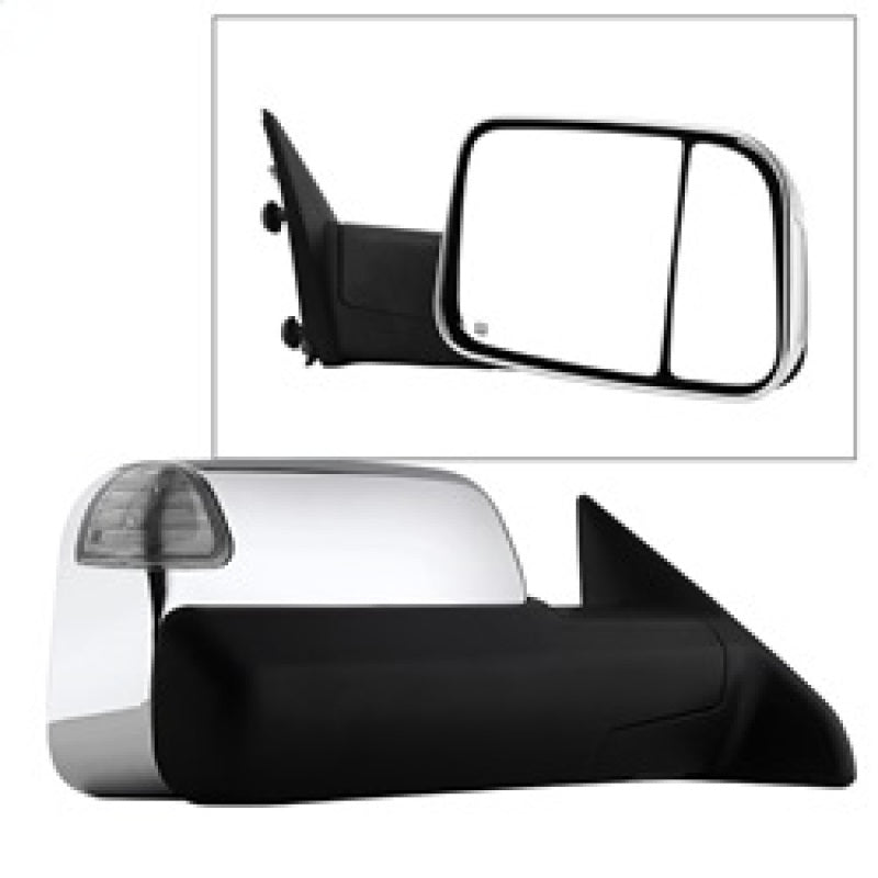 xTune Dodge Ram 1500 09-12 Extendable Heated Adjust Mirror Chrome Housing Right MIR-DRAM10-PW-R