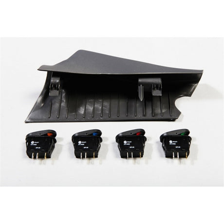 Rugged Ridge A-Pillar 4 Switch Pod Kit Black RHD 07-10 Jeep Wrangler