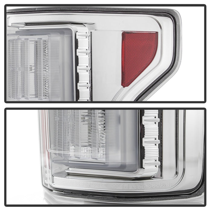 Spyder 18-19 Ford F-150 (W/O Blind Spot Sensor) LED Tail Lights - Chrome (ALT-YD-FF15018-LED-C)